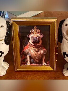Royal Bulldog Portrait – Lady Colette | Framed Vintage Dog Art